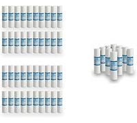 Bellerofonte Filtre à sédiments 10 pouces 1 micron. Élimine le sable, la boue, les particules de rouille et les impuretés suspendues jusqu'à 1 microns en polypropylène 40 pièces + 10 cadeau