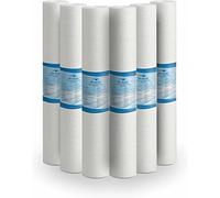 Bellerofonte Filtre à sédiments tasse 20 pouces 5 microns. Élimine le sable, la boue, les particules de rouille et les impuretés suspendues jusqu'à 5 microns en polypropylène Lot de 6 pièces