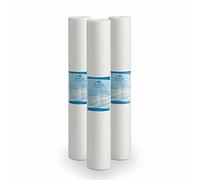 Bellerofonte Filtre sédiments 20 pouces 1 micron ultrafiltration en polypropylène. Élimine le sable, le limon, les particules de rouille et les impuretés en suspension jusqu'à 1 microns 3 pièces