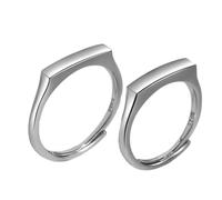 Belles bagues en argent réglables, déclarations d ' amour, bagues de Couple en argent avec Projection de messages, bijoux d ' anniversaire