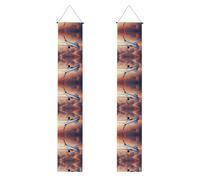 Belles bannières de porte d'Halloween imprimées d'avion du ciel, bannières de porche pour porte d'entrée, décorations intérieures et extérieures