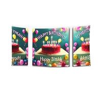 Belles bannières décoratives imprimées « Happy Birthday » adaptées pour les réunions de famille, les cérémonies de remise de diplôme, la décoration murale de photo