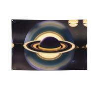 Belles bannières et drapeaux imprimés Saturne, toiles de fond suspendues, adaptées pour les fournitures de fête de vacances et la décoration de la maison.