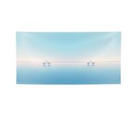 Belles bannières imprimées cygnes blancs sur le lac pour intérieur/extérieur, décoration hip-hop sur le thème des événements