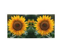 Belles bannières imprimées tournesol intérieur/extérieur - Bannière de fond hip-hop - Décorations sur le thème des événements