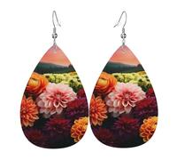 Belles boucles d'oreilles en cuir pour femme en forme de goutte d'eau colorées - Boucles d'oreilles pendantes double face légères pour femme - Accessoires d'oreille tendance - Cadeau d'anniversaire