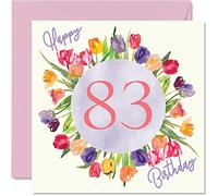 Belles cartes d'anniversaire pour 83e anniversaire pour femme