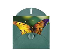 Belles cartes de vœux avec enveloppes à imprimé papillon lumineux, vacances, anniversaire, mariage et toutes les occasions