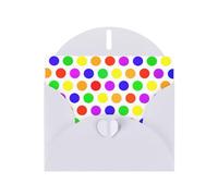 Belles cartes de vœux imprimées à pois avec enveloppes, vacances, anniversaire, mariage et toutes les occasions