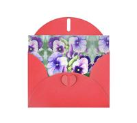 Belles cartes de vœux imprimées avec motif pensées, enveloppes incluses - Cartes de vœux vierges pour mariages, événements, anniversaires