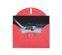 Belles cartes de vœux imprimées de crosse de hockey, enveloppes incluses, cartes de vœux vierges pour mariages, événements, anniversaires