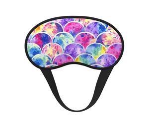Belles couleurs de l'arc-en-ciel imprimé sirène pour adultes et enfants bloquant la lumière pour voyage, usage quotidien, sieste, insomnie, camping