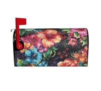 Belles couvertures de boîte aux Lettres à Fleurs d'hibiscus, enveloppes magnétiques, Couverture de boîte aux Lettres, décoration de Jardin pour la Maison, 25,5 x 21 Pouces