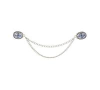 Belles épingles en forme de fleur avec chaîne en métal, badge unique, texture alliage, convient pour une fête quotidienne et un usage quotidien, Métal