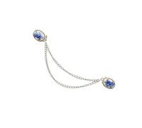 Belles épingles en forme de fleur avec chaîne en métal - Badge unique - Texture en alliage - Convient pour une fête quotidienne et un usage quotidien - Accessoires de broche tendance, taille unique