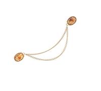 Belles épingles en forme de fleur avec chaîne en métal - Badge unique - Texture en alliage - Convient pour une fête quotidienne et un usage quotidien - Accessoires de broche tendance, taille unique