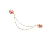 Belles épingles en forme de fleur en métal - Badge unique - Texture en alliage - Convient pour une fête quotidienne et un usage quotidien - Broche en chaîne unique, taille unique, Comme décrit
