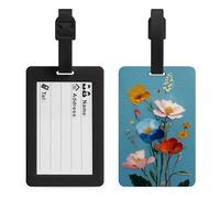 Belles étiquettes colorées et fantaisistes pour bagages, sac de voyage, valise, nom