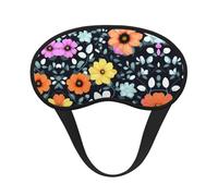 Belles fleurs colorées. C'est un masque pour les yeux à bord noir. Le masque doux pour les yeux peut améliorer la qualité du sommeil et est adapté pour l'intérieur, l'extérieur et les voyages.