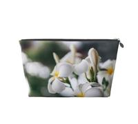Belles Fleurs de frangipanier Blanc Wake Plumeria, Trousse de Toilette Trousse de Maquillage Sac à cosmétiques Trousse de Toilette de Voyage Portable