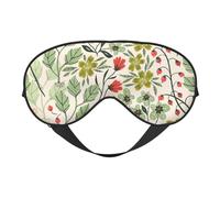 Belles fleurs imprimées Fonctionnalité Masque confortable pour les yeux Sangle réglable pour sieste de nuit Voyage Camping Yoga Relax