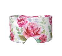 Belles fleurs Rose Fleur rose Floral,Masque pour les yeux bloquant la lumière Cache-yeux et cache-oreilles pour le sommeil
