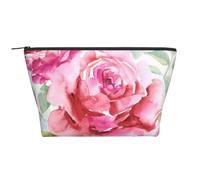 Belles Fleurs Rose Fleur Rose Floral, Trousse de Toilette Trousse de Maquillage Sac à cosmétiques Trousse de Toilette de Voyage Portable