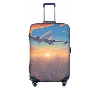 Belles housses de valises d'avion avec impression de personnalité tendance, adaptées pour une utilisation professionnelle et extérieure, blanc, XL