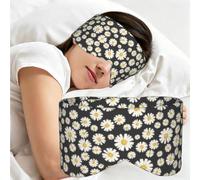 Belles marguerites blanches, Masque de sommeil pour la maison, les voyages et le travail posté, couvrant entièrement les yeux et bloquant la lumière