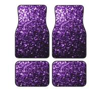 Belles Paillettes Violettes,Lot de 4 Tapis de Sol pour Voiture, Tapis de Sol antidérapants pour véhicule