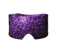 Belles paillettes violettes,Masque pour les yeux bloquant la lumière Cache-yeux et cache-oreilles pour le sommeil