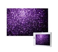 Belles Paillettes Violettes,Puzzle Familial en Bois de 1 000 pièces pour Adultes et Adolescents, décoration d'intérieur