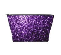 Belles Paillettes Violettes, Trousse de Toilette Trousse de Maquillage Sac à cosmétiques Trousse de Toilette de Voyage Portable