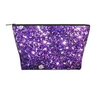 Belles Paillettes Violettes, Trousse de Toilette Trousse de Maquillage Sac à cosmétiques Trousse de Toilette de Voyage Portable