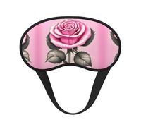 Belles roses roses. C'est un masque pour les yeux à bord noir. Le masque doux pour les yeux peut améliorer la qualité du sommeil et est adapté pour l'intérieur, l'extérieur et les voyages.