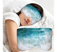 Belles vagues de l'océan, Masque de sommeil pour la maison, les voyages et le travail posté, couvrant entièrement les yeux et bloquant la lumière