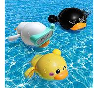 BelleStyle Jouet de Bain Bébé, Jeux de Bain pour Bebe Enfant 1 2 3 4 Ans,3 Pièces Jouet Bain Canard Animal Bain Jouets Flottants,Jeu d'eau Jouet de Piscine, Jouets de Douche pour Garcon Fille
