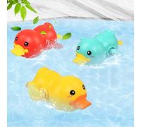 BelleStyle Jouet de Bain, Jouets de Bain pour Enfants, Canard d'eau Jeux Bain Bébé 0 1 2 3 Ans, Jouets pour Le Bain bébé pour Baignoire, Jouet de Bain Flottant à Remontoir pour Enfants, Lot de 3