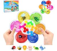 BelleStyle Jouet Sensoriel Anti Stress pour Enfants, Jouet Montessori de Tri des Couleurs, Fleur Jeu Éducatifs de Correspondance des Couleurs Jouet de Voyage pour Préscolaire Tout-Petits 3 4 5 Ans