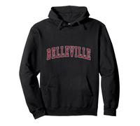 Belleville Illinois Souvenir Sport College Style Texte Sweat à Capuche