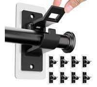 BelleVive 8 pièces Support de Tringle à Rideaux sans perçage, Supports adhésifs pour Tringle, sans Trou, Crochets pour Tringle à Rideaux Polyvalents sans Clous pour Salle de Bain, Chambre à Coucher,