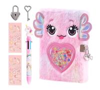BelleVive Carnet de Licorne pour Filles avec Cadenas et Clé, Carnet Axolotl, Carnet Enfant, Cahier-Cadeau pour Écrire et Dessiner, Stylo Multicolore