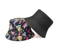 BelleVive Chapeau bob rétro années 80 et 90 pour Hommes Femmes Chapeau Amusant d'été Plage Packable Chapeau de pêcheur Solaire Outdoor, Chapeau de pêcheur réversible Double Face