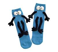 BelleVive Chaussettes amusantes pour enfants pour tenir les mains et les pieds, chaussettes d'amitié de poupée 3D, chaussettes magnétiques à tube central pour les tout-petits et les bébés âgés de 1 à