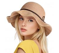 BelleVive Ladies' Summer Sun Hats, Wide Brim, Beach Hats for Women, SPF 50+, Foldable Travel Beach Hat, Knitted Floppy Hat, Women's Sun Hat, Wide Brim Hat