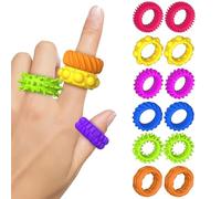 BelleVive Lot de 12 Jouets agités pour Enfants, Anneaux sensoriels : Jouet sensoriel pour Enfants autistes, Jouet agité, Jouet Silencieux pour apaiser l'anxiété en Classe