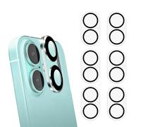 BelleVive Lot de 6 protections d'objectif d'appareil photo pour iPhone 16/iPhone 16 Plus [compatibles avec les coques] Accessoires de protection d'écran en verre trempé HD transparent anti-rayures
