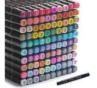 belleza suprema 100 Couleurs marqueurs d'alcool feutre a alcool marqueurs d'art permanents à Deux Pointes Stylo pour Enfants et Adultes, marqueur de surligneur à Base d'alcool （non free flowing ）