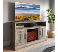 BELLEZE Support TV de 121,9 cm (48") avec radiateur électrique pour poêle, support TV moderne pour téléviseurs jusqu'à 127 cm, support multimédia avec
