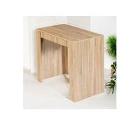 CONCEPT USINE | BELLI - Table Console Extensible en Bois | 1,40 m | Style Contemporain | 6 Places avec Extension | Bois Solide | 75x90x47 cm | Installation Facile | Idéal Salon, Salle à Manger